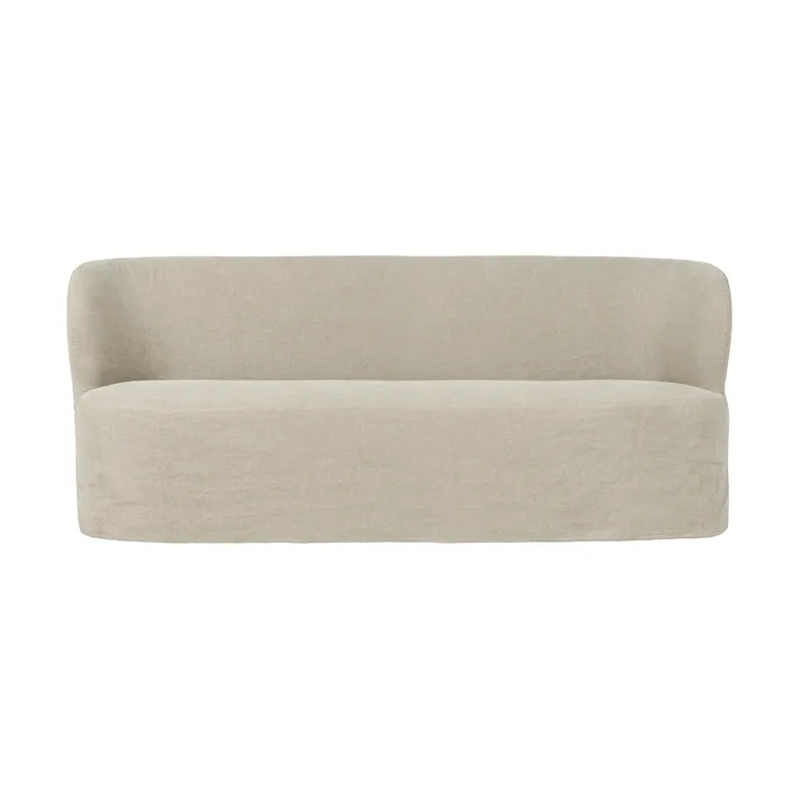 Stay Slipcover soffa - Linen Natural 0023, 190x70 cm, 2,5-sits - GUBI
