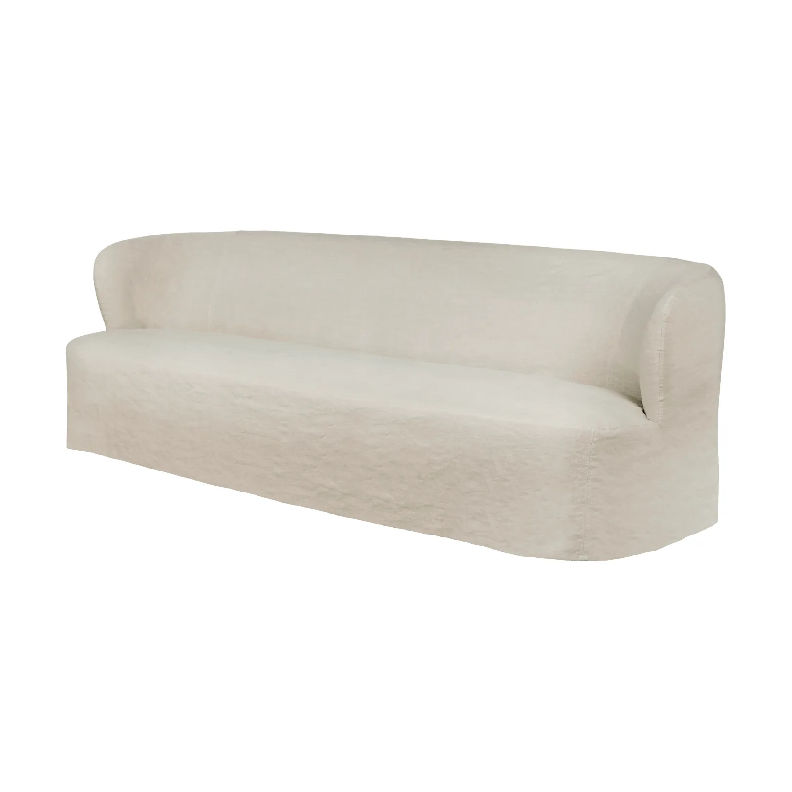 Stay Slipcover soffa, Linen Natural 0023, 260x95 cm, 4-sits GUBI