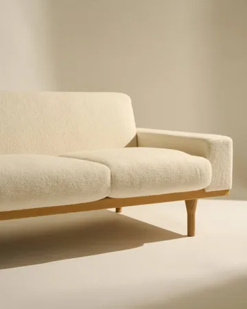 SW50 soffa - Harp 24 Ivory-oljad ek, 4-sits - GUBI