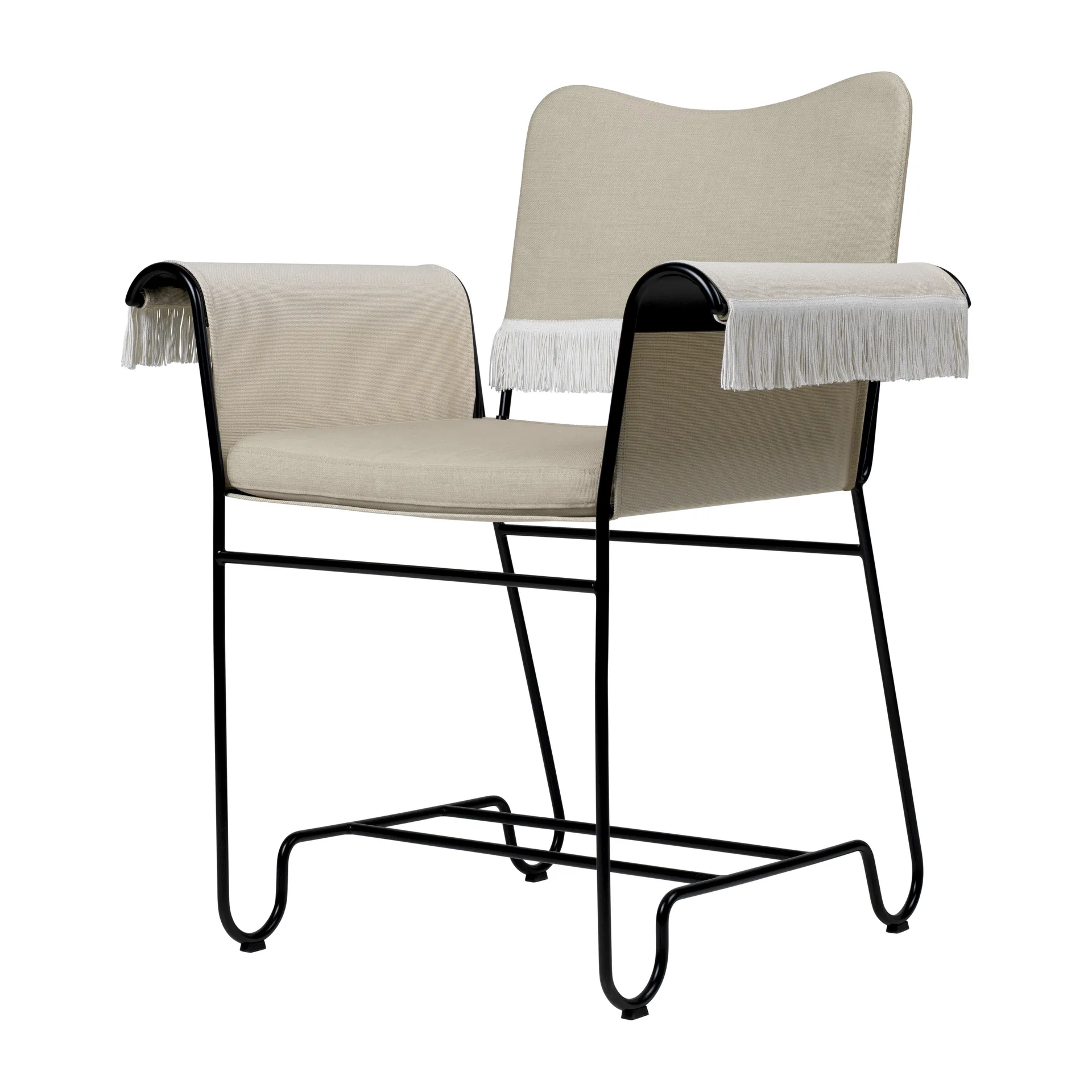 Tropique karmstol med fransar, Black-Leslie 12 GUBI