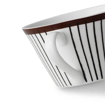 Ribb kaffegods - Kaffekopp + fat - Gustafsbergs Porslinsfabrik