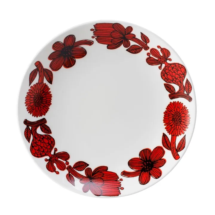 Röd Aster tallrik - Ø 22 cm - Gustafsbergs Porslinsfabrik
