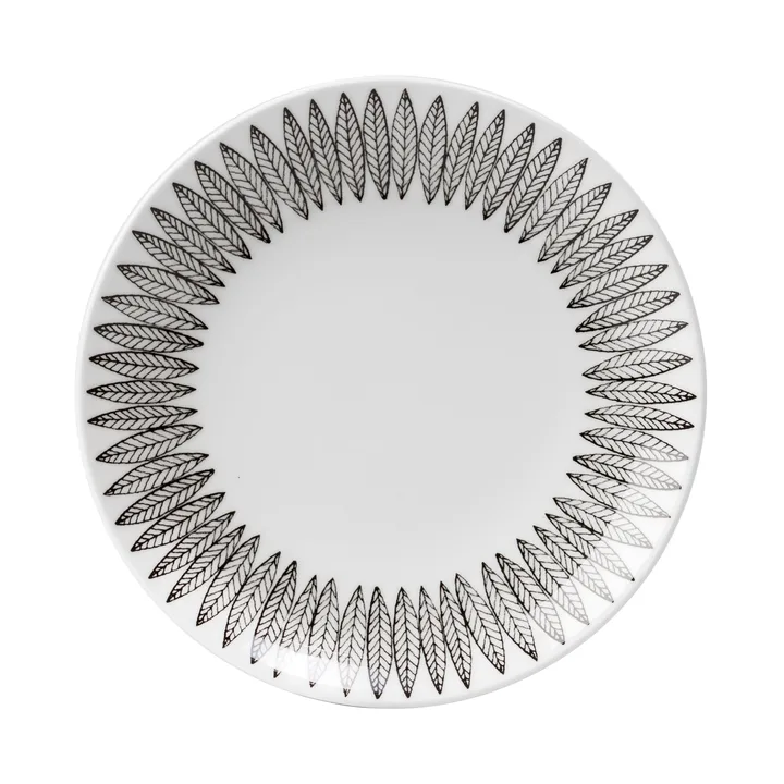 Svart Salix tallrik - Ø 22 cm - Gustafsbergs Porslinsfabrik