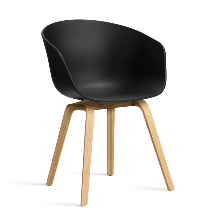 About a Chair 22 2.0 stol - Svart-lackerat ekstativ - HAY
