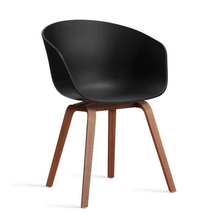 About a Chair 22 2.0 stol - Svart-lackerat valnötsstativ - HAY