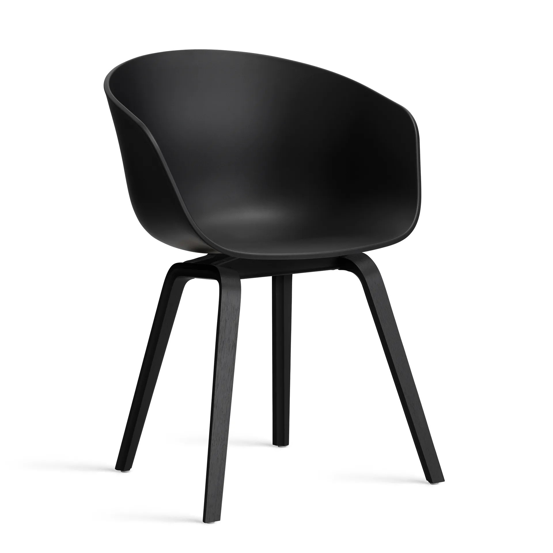 About a Chair 22 2.0 stol, Svart-svart ekstativ HAY