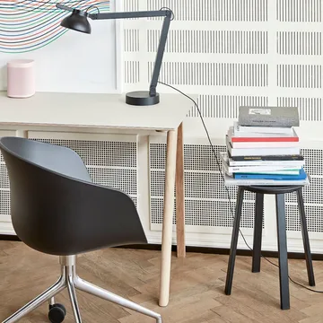 About a Chair 24 kontorsstol - Black, svart stativ med hjul - HAY