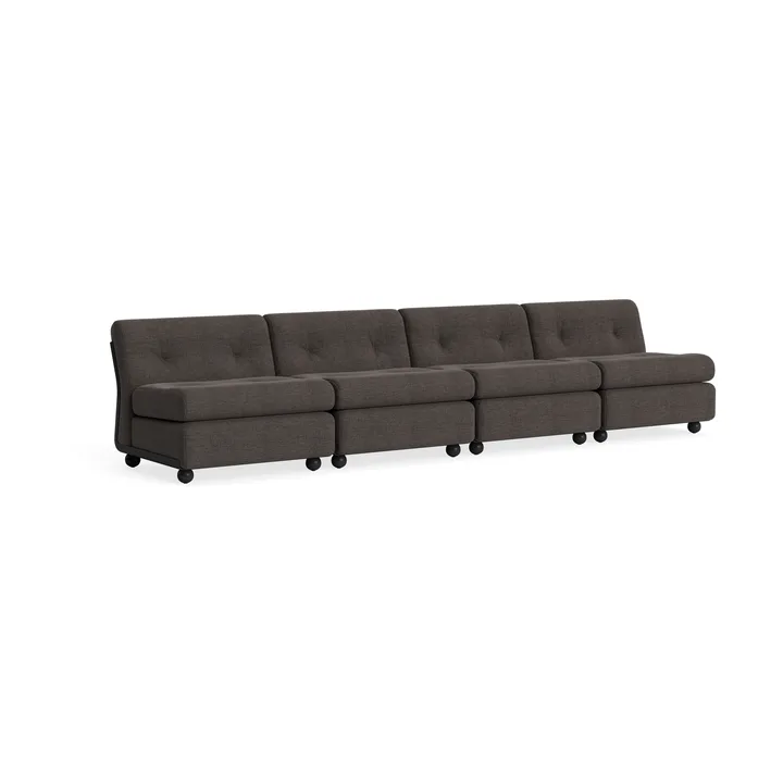 Amanta soffmodul - Anthracite shell-yuma 1010, 4-sits - HAY