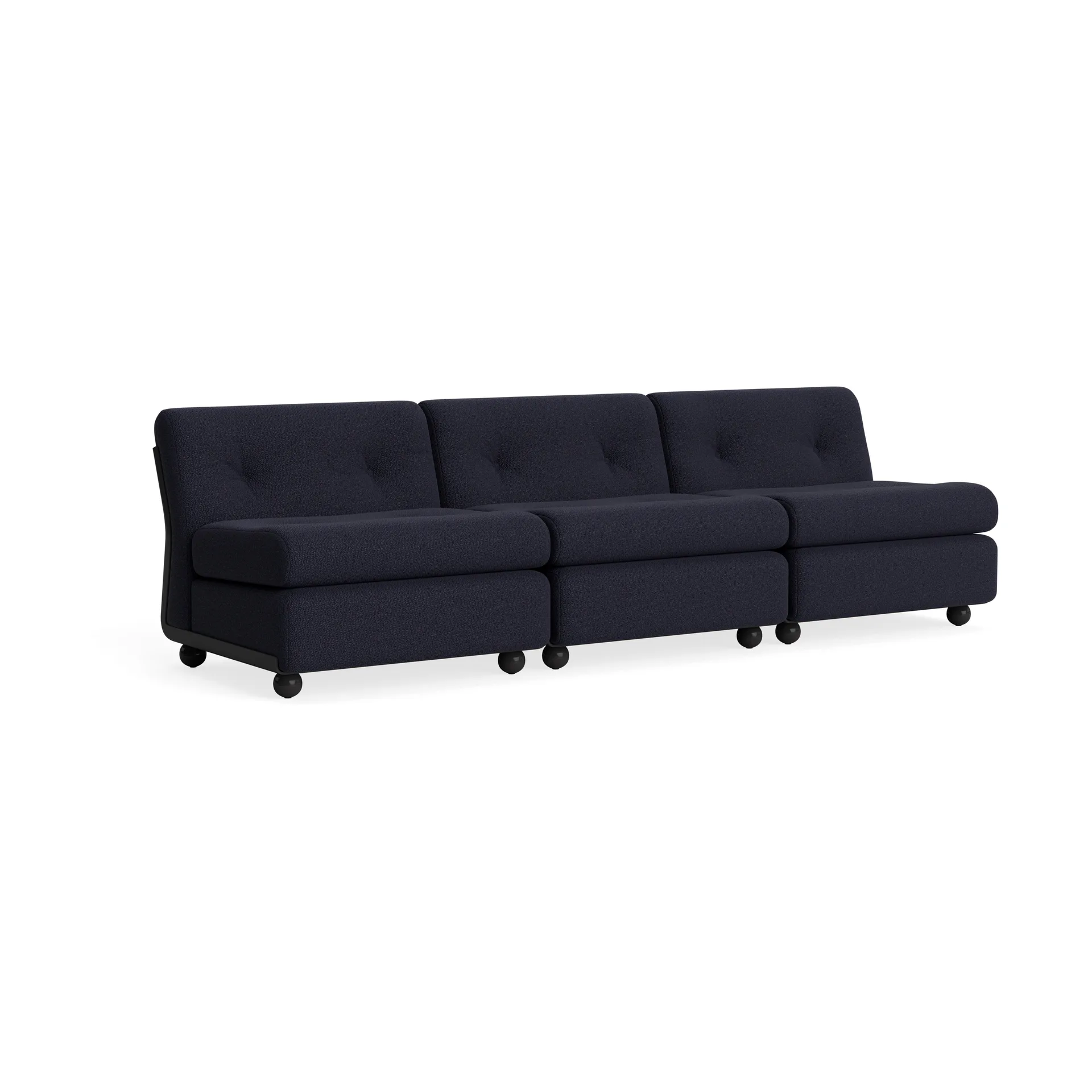 Amanta soffmodul, Anthracite-turf blue red mélange, 3-sits HAY