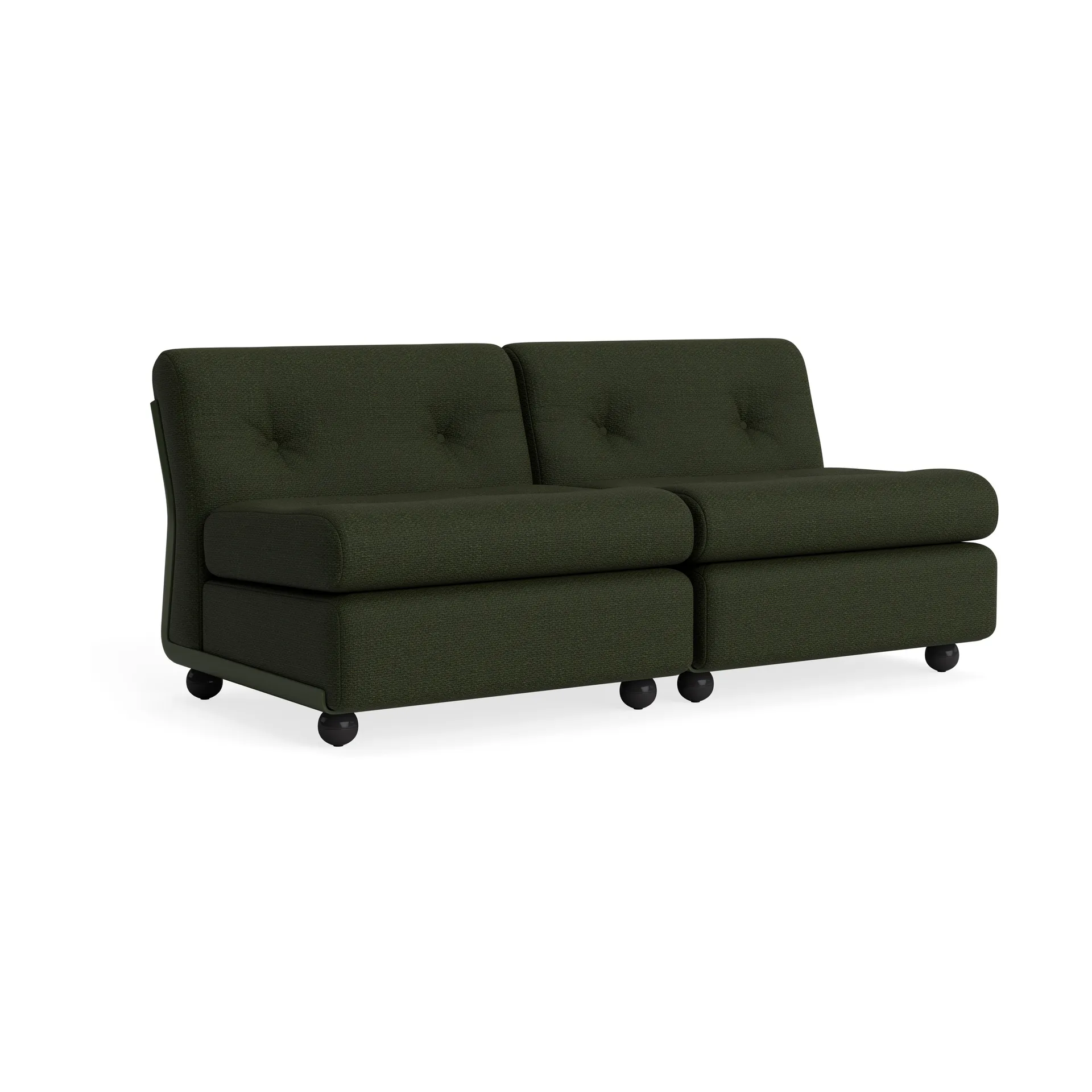 Amanta soffmodul, Bottle green-maglia dark green, 2-sits HAY