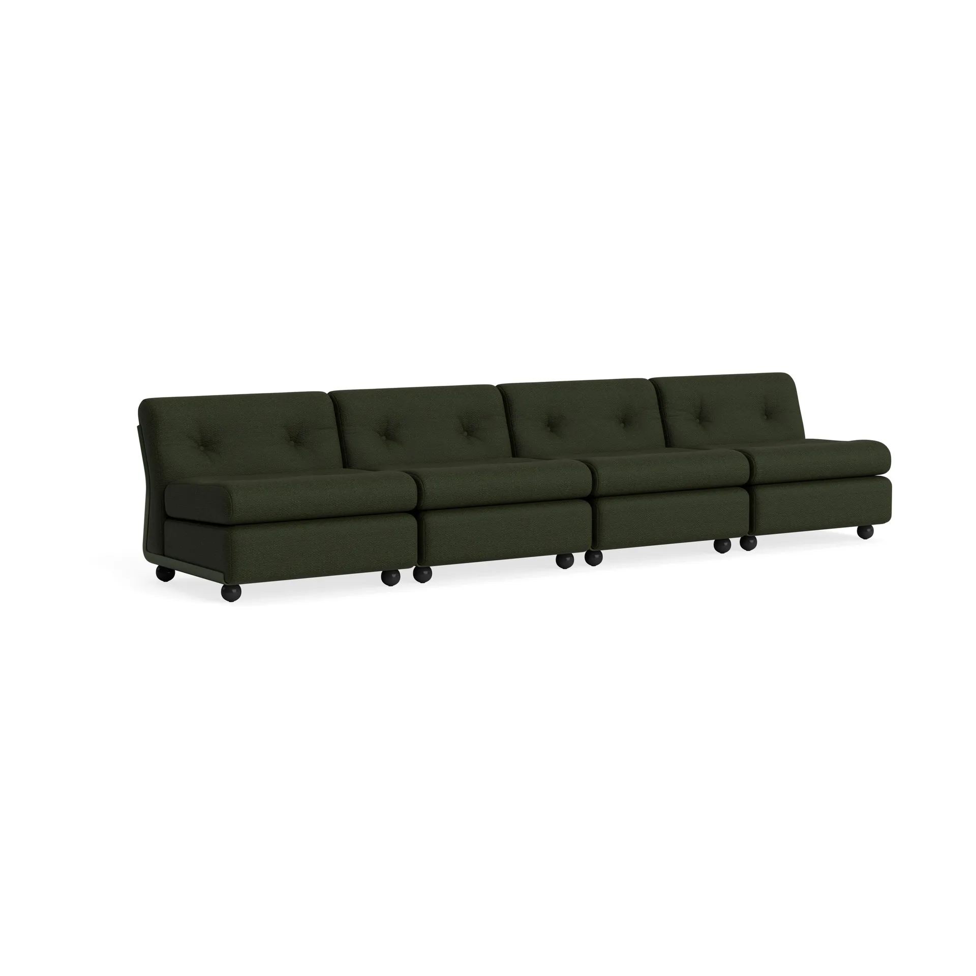 Amanta soffmodul, Bottle green-maglia dark green, 4-sits HAY