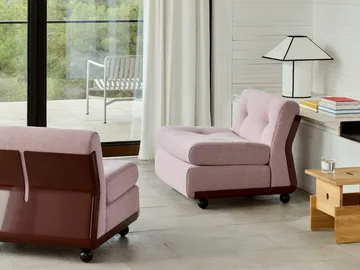 Amanta soffmodul - Burgundy red-yuma 1851, 1-sits/fåtölj - HAY