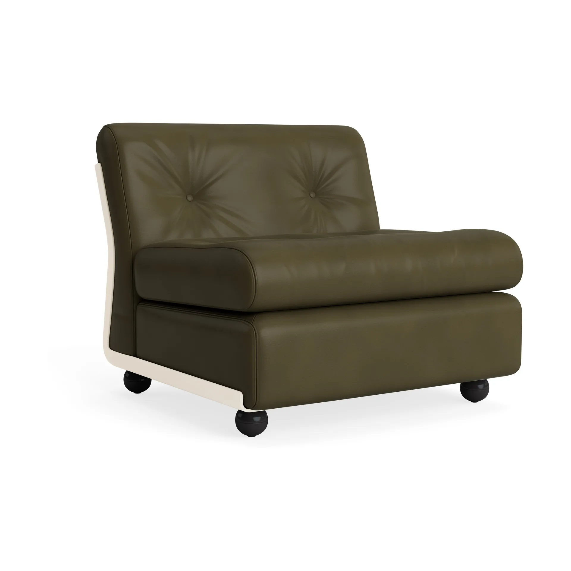 Amanta soffmodul, Cream beige-sense forest, 1-sits/fåtölj HAY