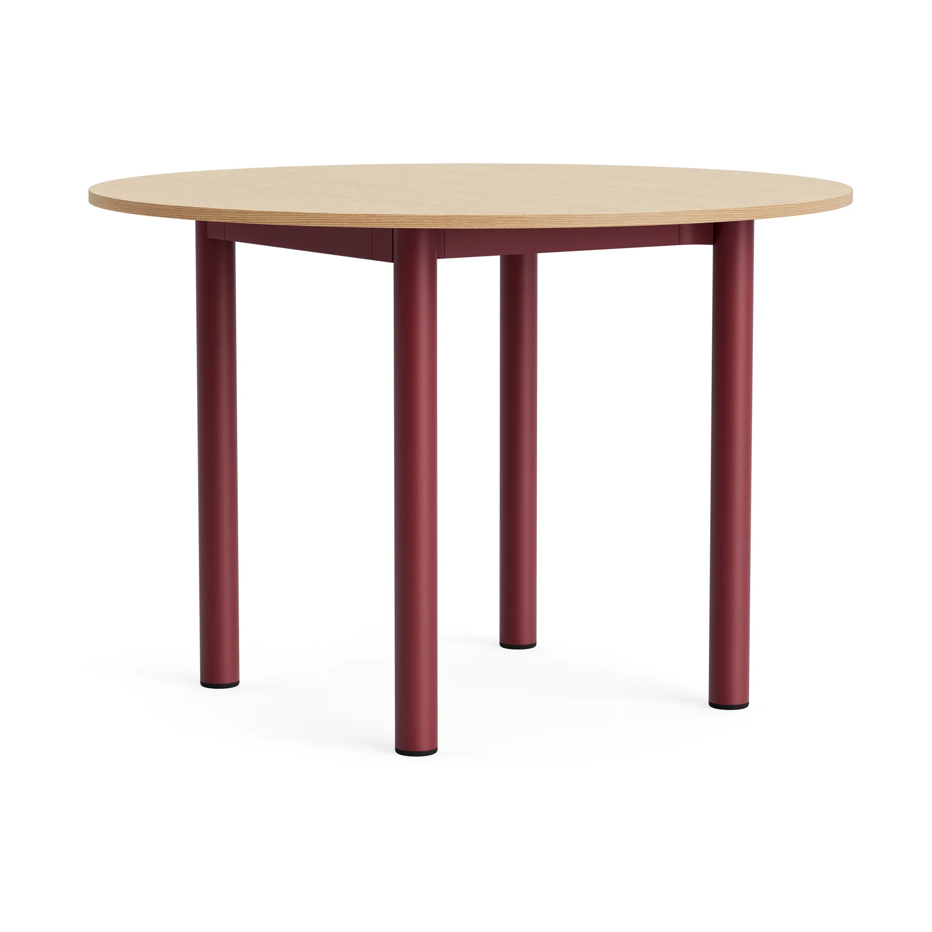 Annex Round matbord, Lackerad ek-barn red aluminium, Ø110 cm HAY