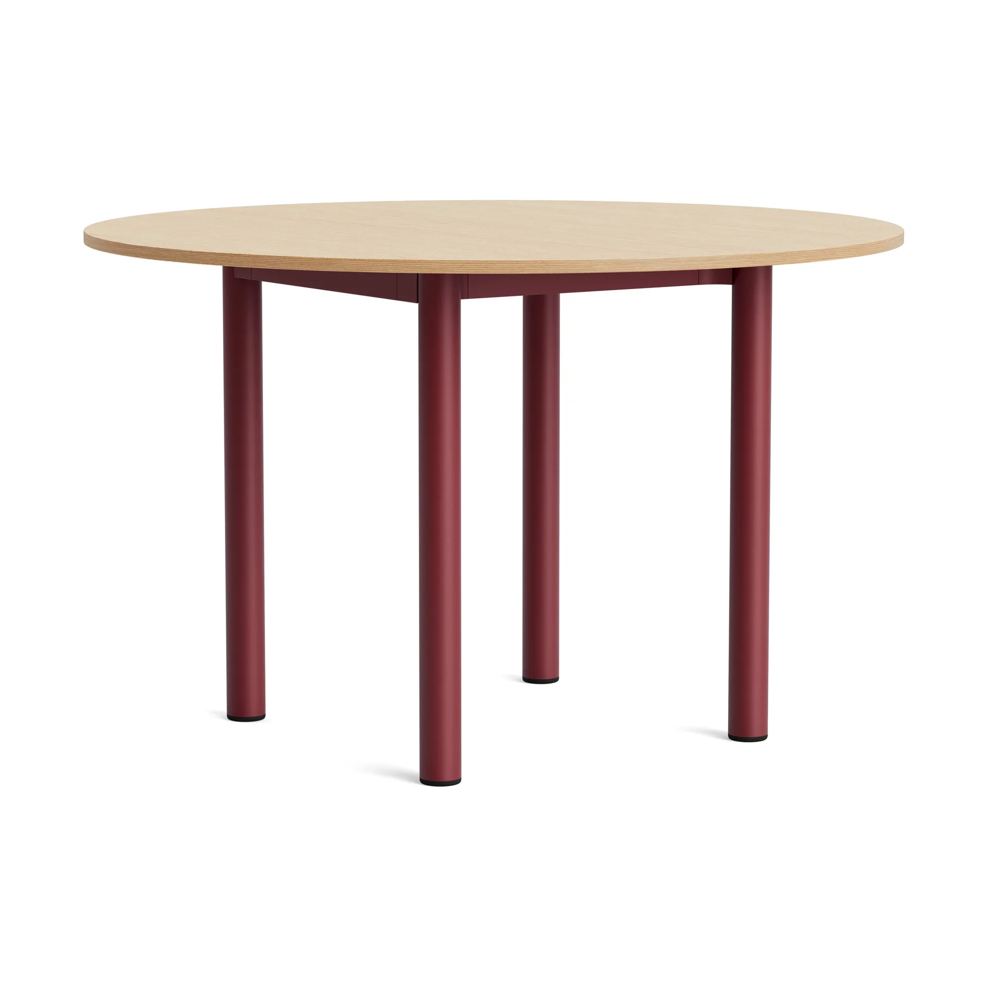 Annex Round matbord, Lackerad ek-barn red aluminium, Ø120 cm HAY