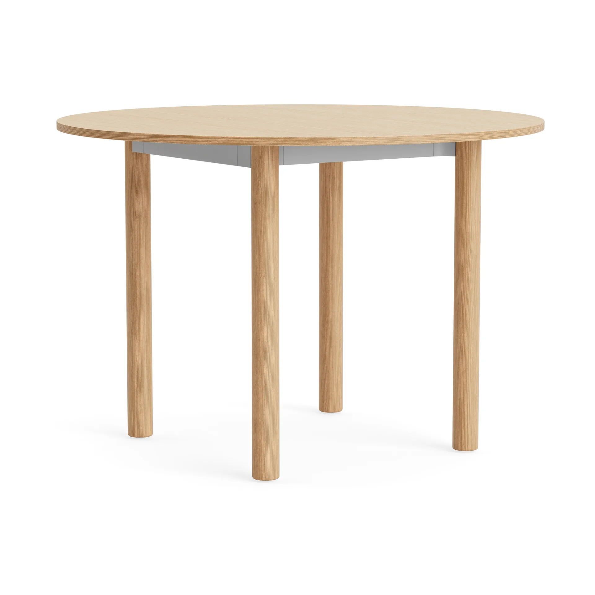 Annex Round matbord, Oxiderad aluminium-lackerad ek, Ø110 cm HAY