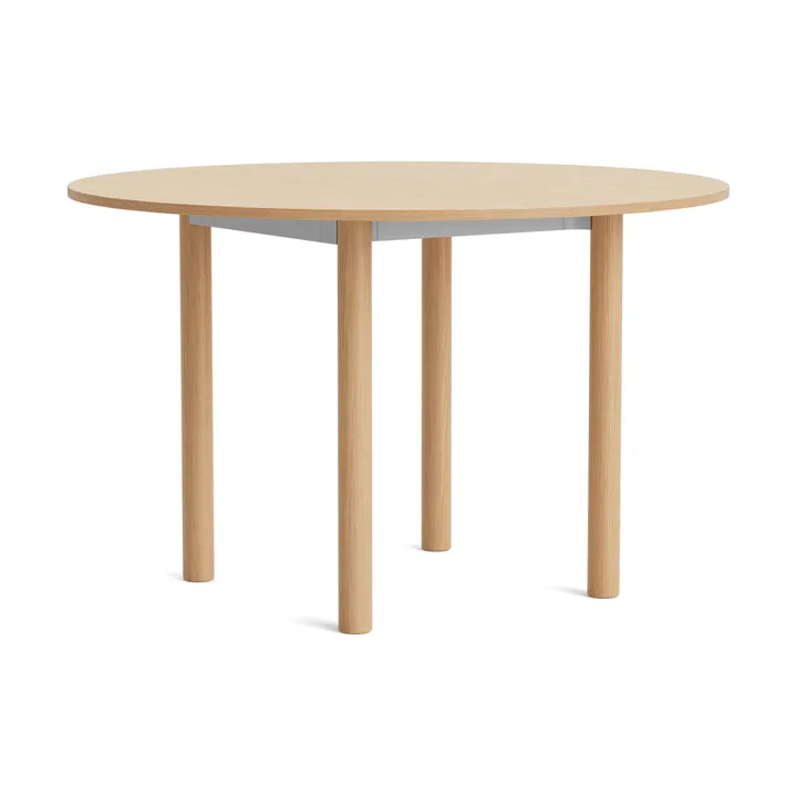 Annex Round matbord - Oxiderad aluminium-lackerad ek, Ø120 cm - HAY