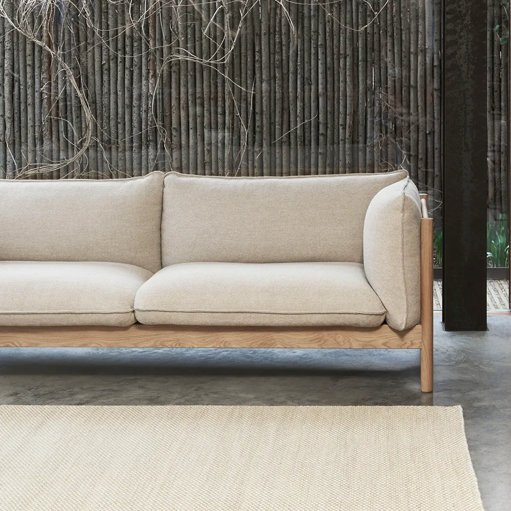 Arbour ECO 2-sits Soffa, Tyg vidar 472 mustard-vaxoljat ekstativ HAY