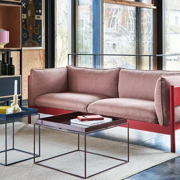 Arbour ECO 2-sits Soffa - Tyg vidar 472 mustard, vaxoljat valnöt - HAY