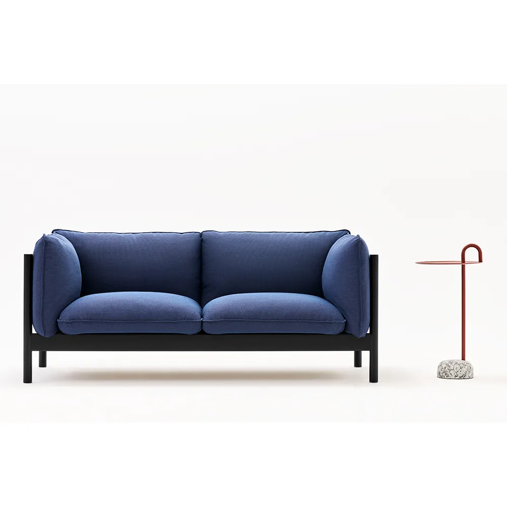 Arbour ECO 3-sits soffa, Brown melange-vinröd bok HAY