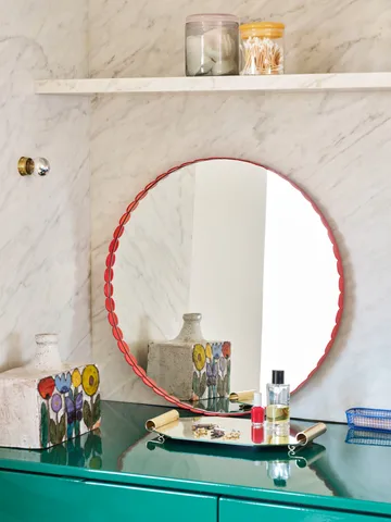 Arcs Mirror spegel Ø60 cm - Red - HAY