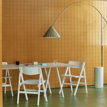 Backflip Chair stol - Cream white lackerad bok - HAY