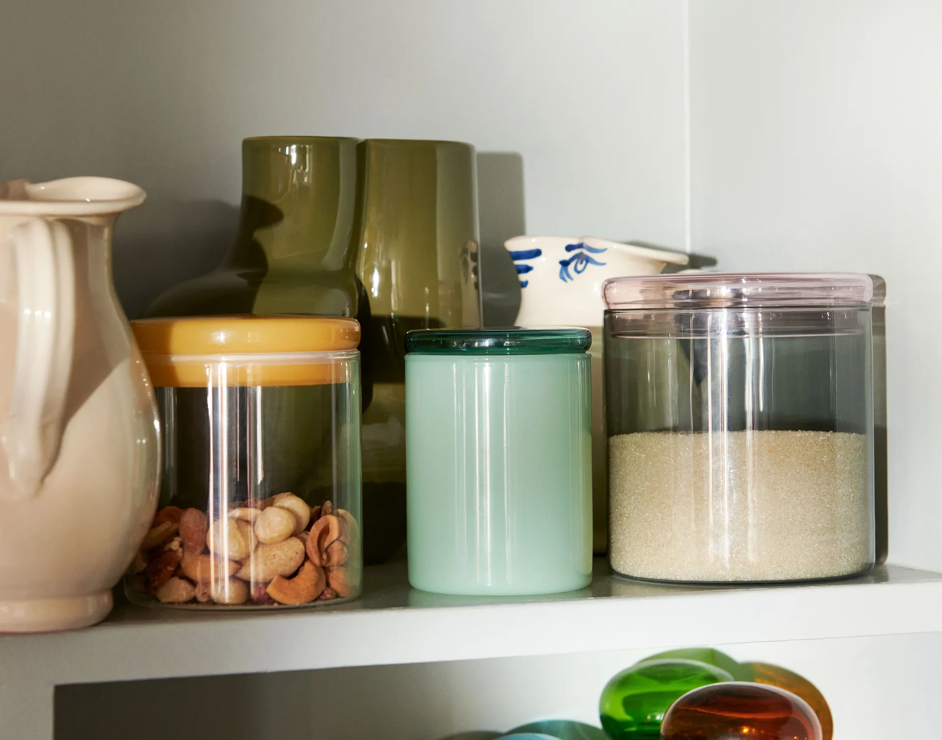 Borosilicate förvaringsburk glas S 35 cl, Jade green HAY