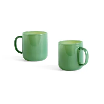 Borosilicate mugg 30 cl 2-pack - Jade green - HAY