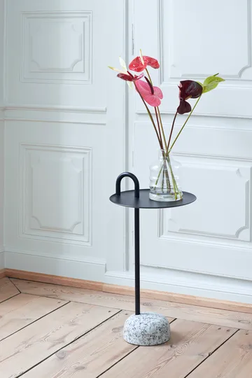 Bowler sidobord - Black-granite - HAY