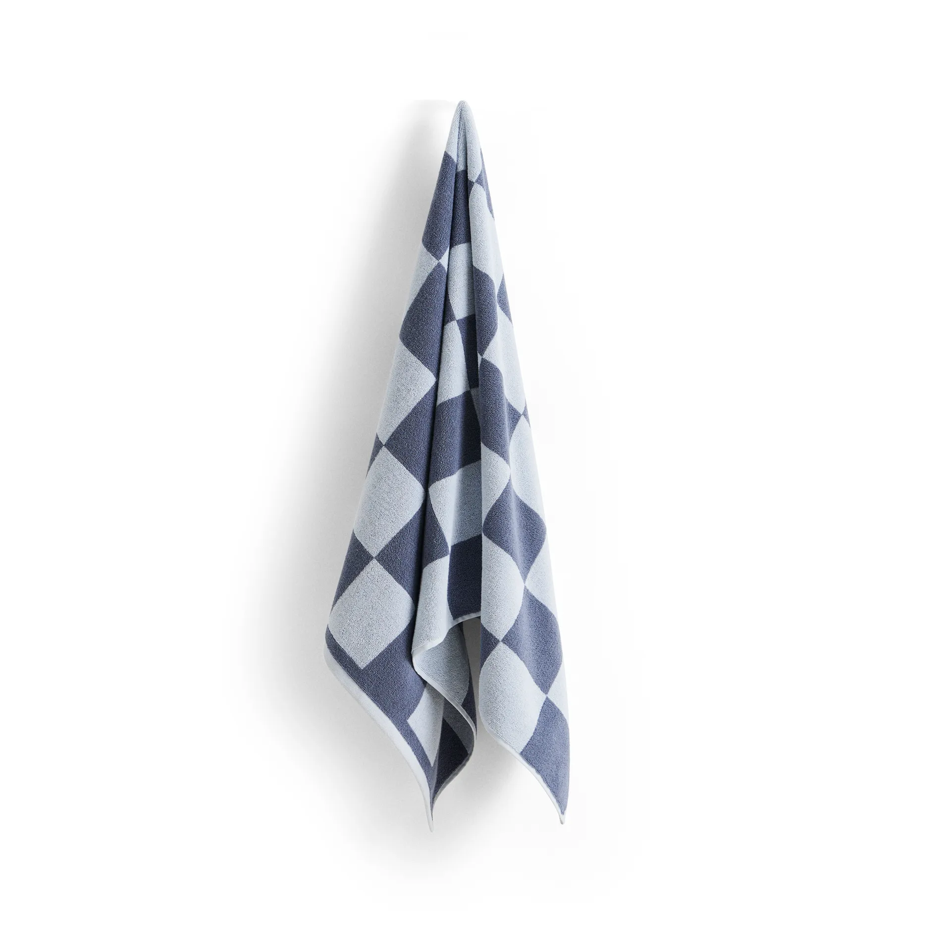 Check badhandduk 70x136 cm, Steel blue HAY