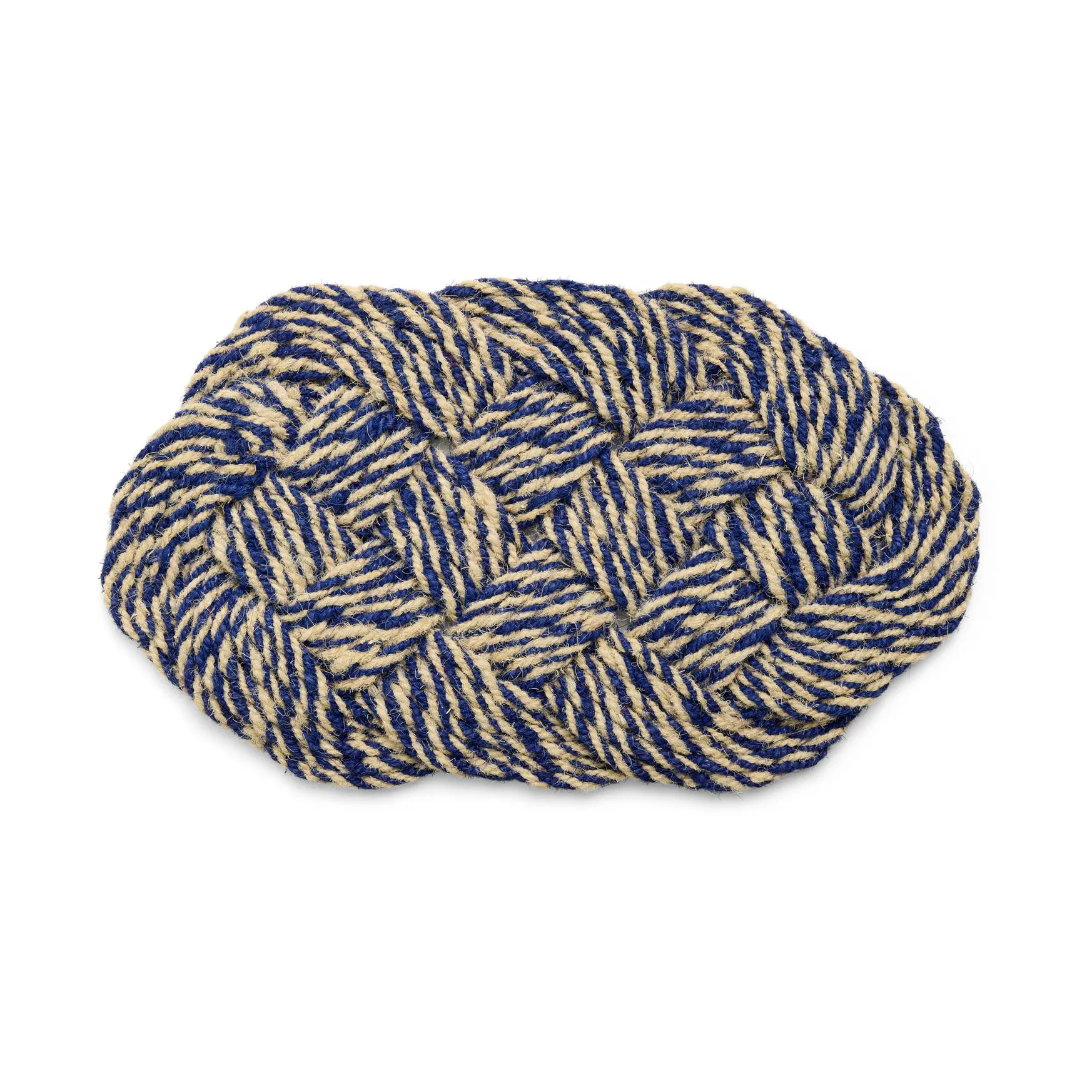 Coco dörrmatta 40x80 cm, Swirl blue-off white HAY