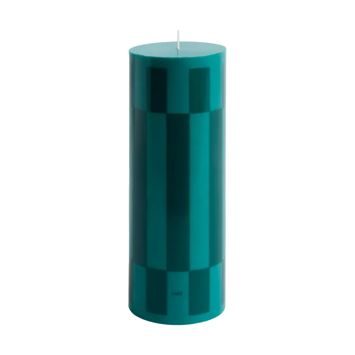 Column Candle blockljus large 25 cm - Green-dark green - HAY