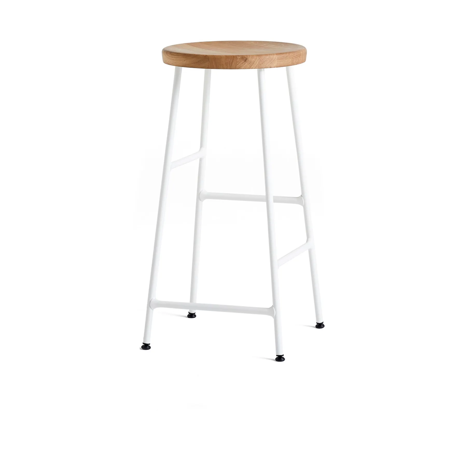 Cornet rund barpall 65 cm, Oiled oak-cream white HAY