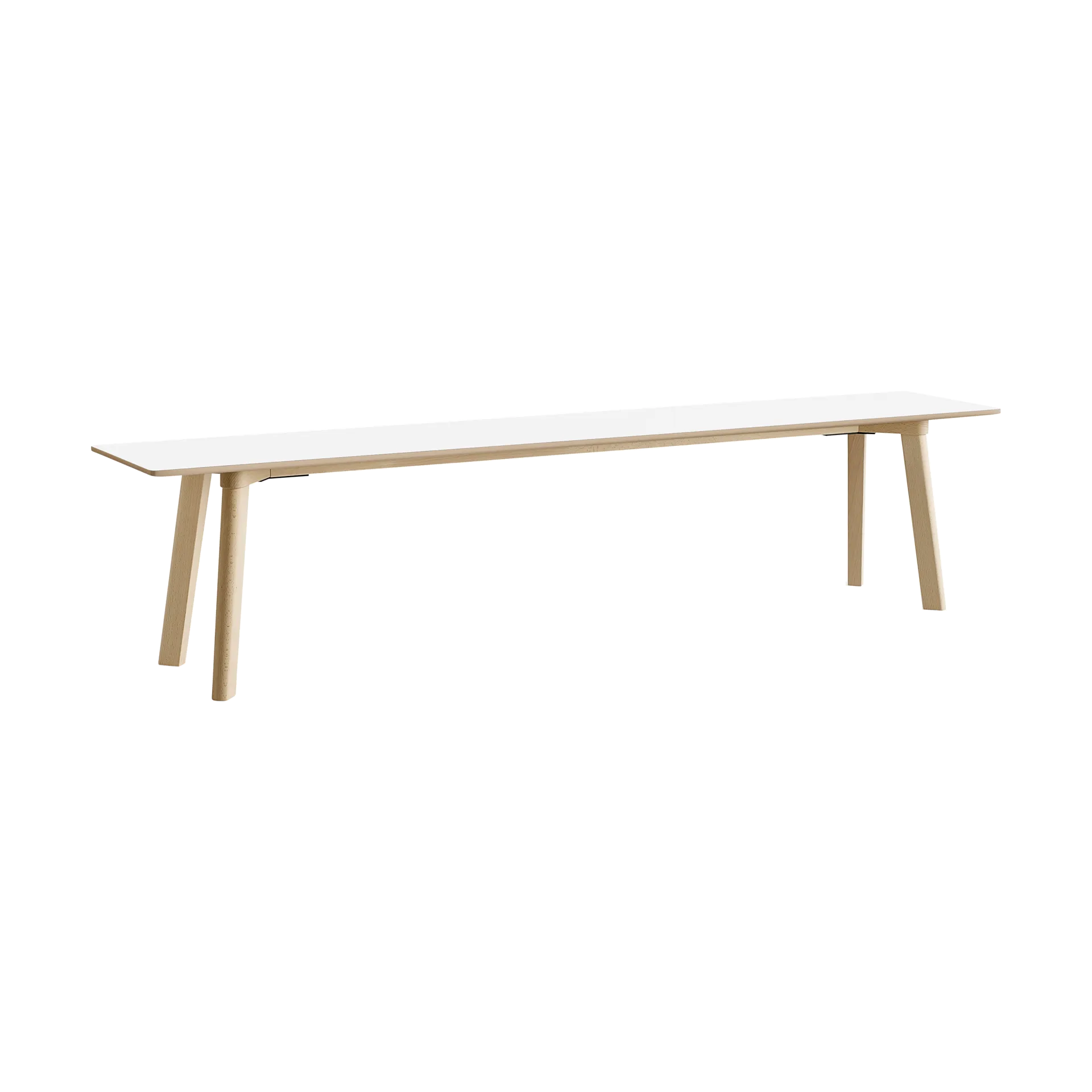 CPH215 Deux 2.0 bänk 200 cm, Pearl white-untreated beech HAY