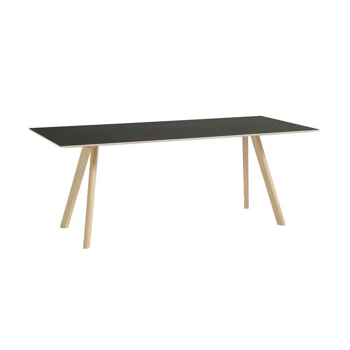 CPH30 2.0 matbord 90x200 cm - Svart linoleum-lackad ek - HAY