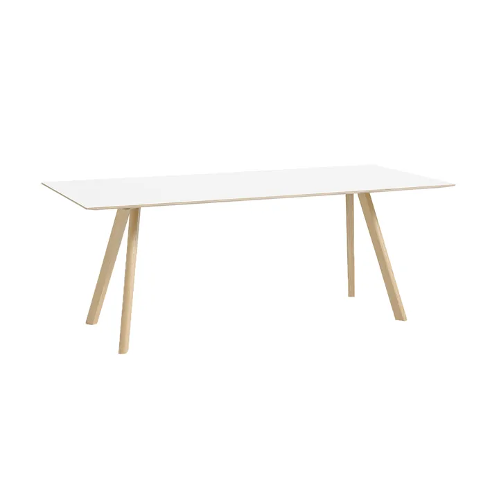 CPH30 2.0 matbord 90x200 cm - Vit laminat-lackerad ek - HAY