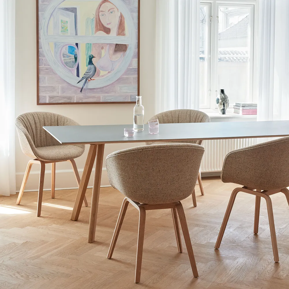 CPH30 matbord 200 cm, Off white linoleum-soaped oak HAY
