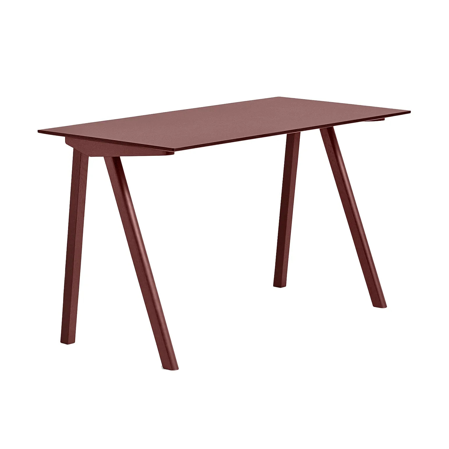 CPH90 2.0 skrivbord 65x130 cm, Burgundy linoleum-Bordeaux HAY