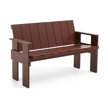Crate Dining Bench bänk lackad furu - Iron red - HAY