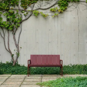 Crate Dining Bench bänk lackad furu - Iron red - HAY