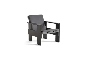 Crate loungestol lackad furu - Black - HAY