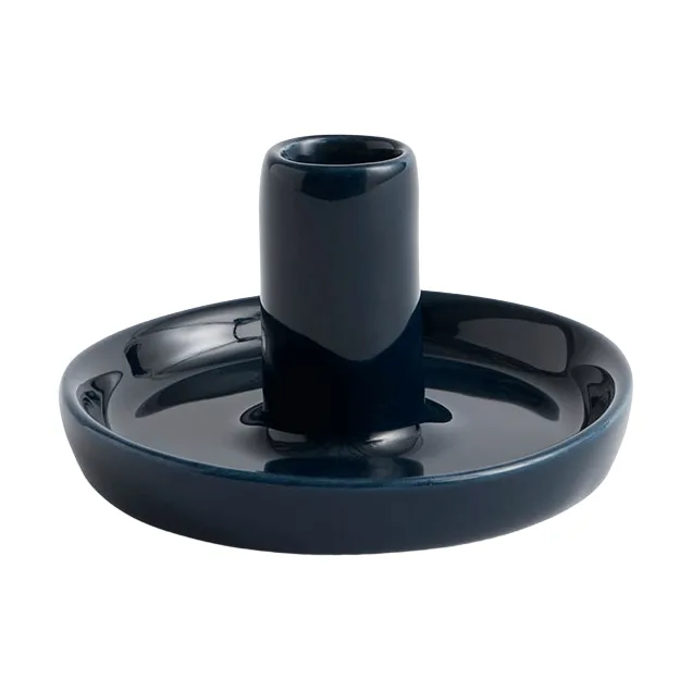 Disc ljusstake, Midnight blue, Ø7x4 cm HAY
