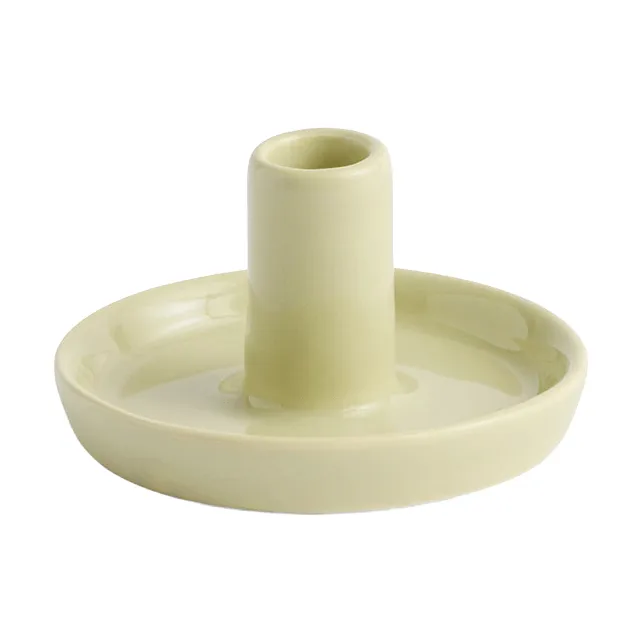 Disc ljusstake, Soft pistachio, Ø7x4 cm HAY