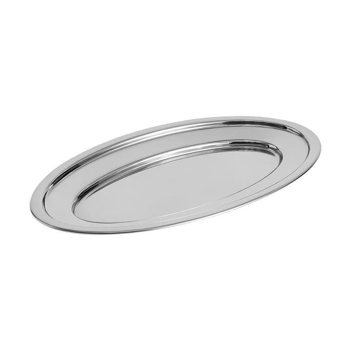 Essential Steel serveringsfat - Rostfritt stål, ovalt, medium - HAY