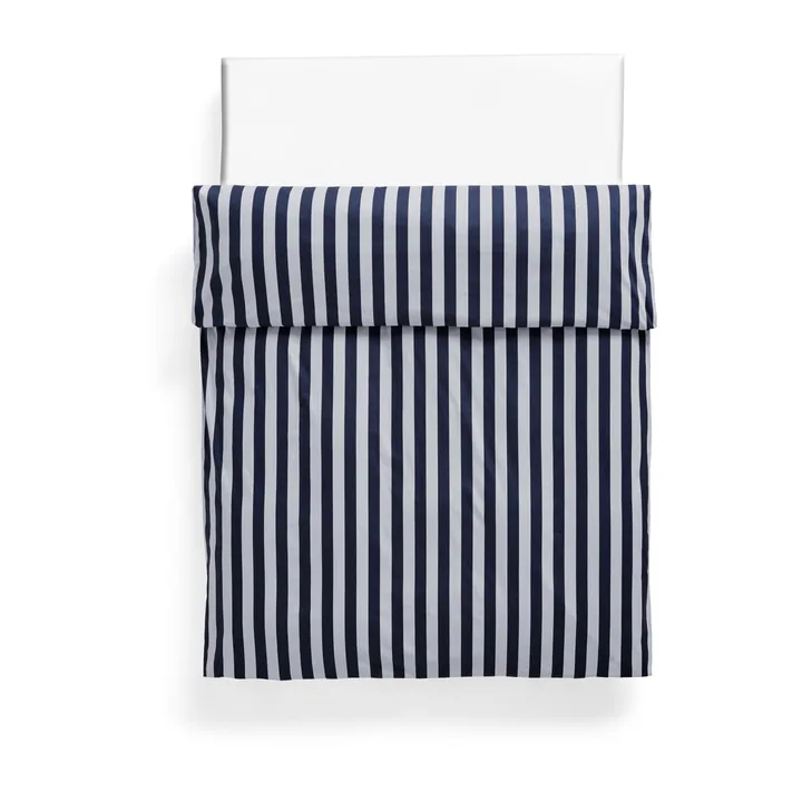 Été påslakan 220x220 cm - Midnight blue-light grey - HAY