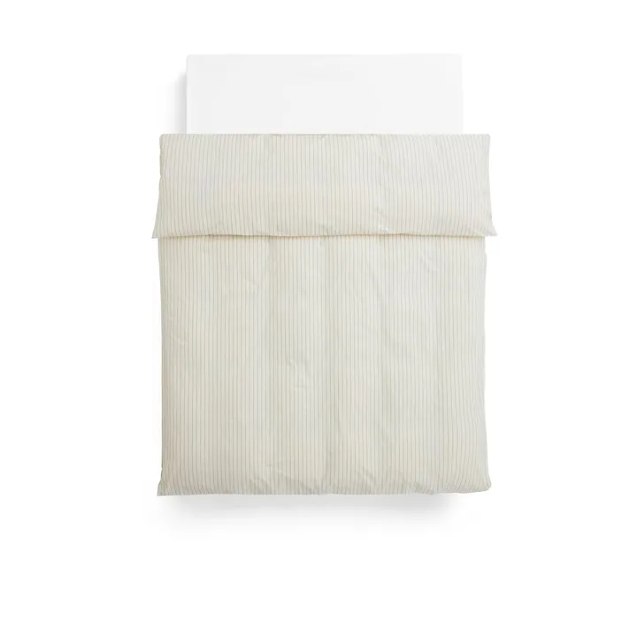 Fineline påslakan 150x210 cm - Ivory - HAY