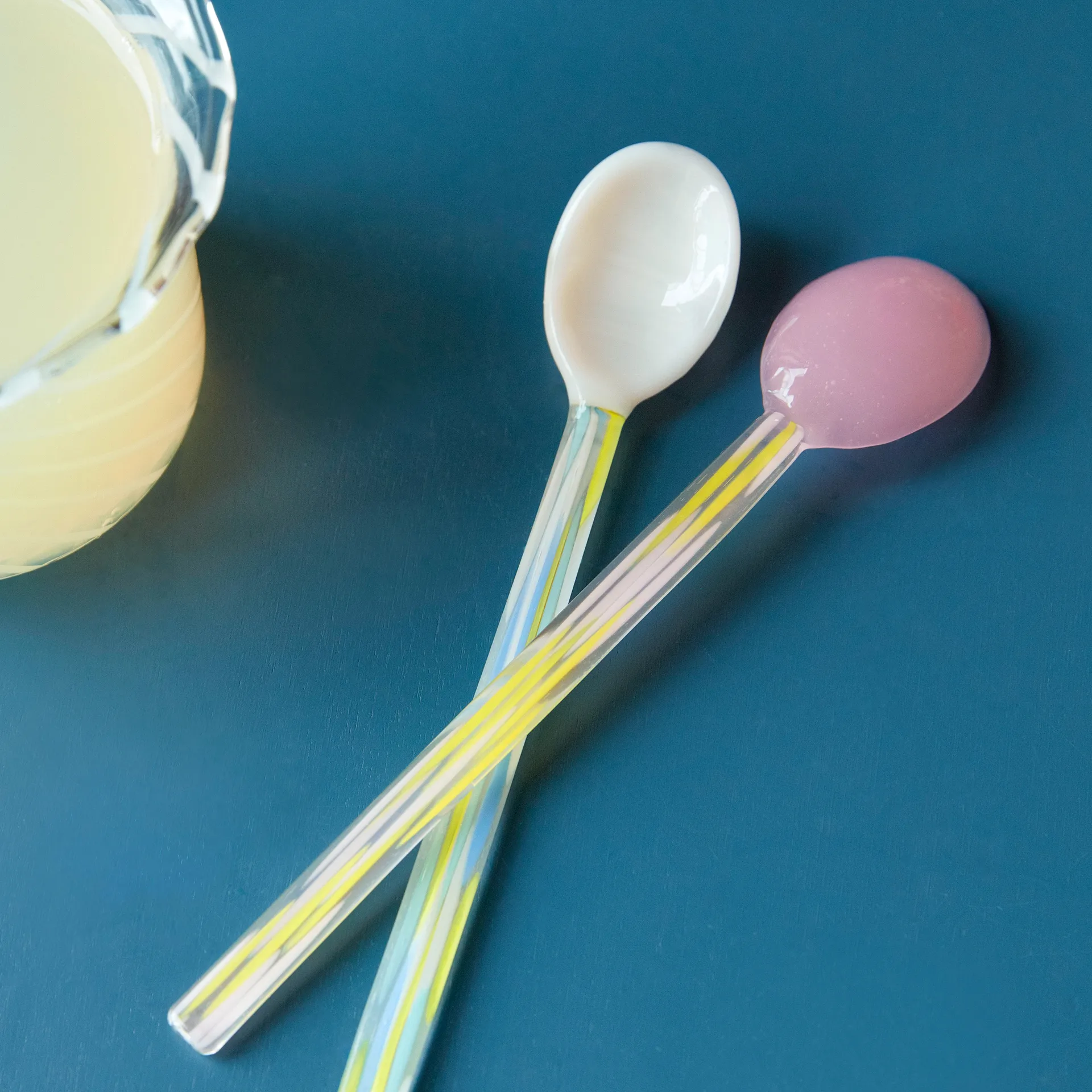 Flat glassked 2-pack, Light pink-white HAY