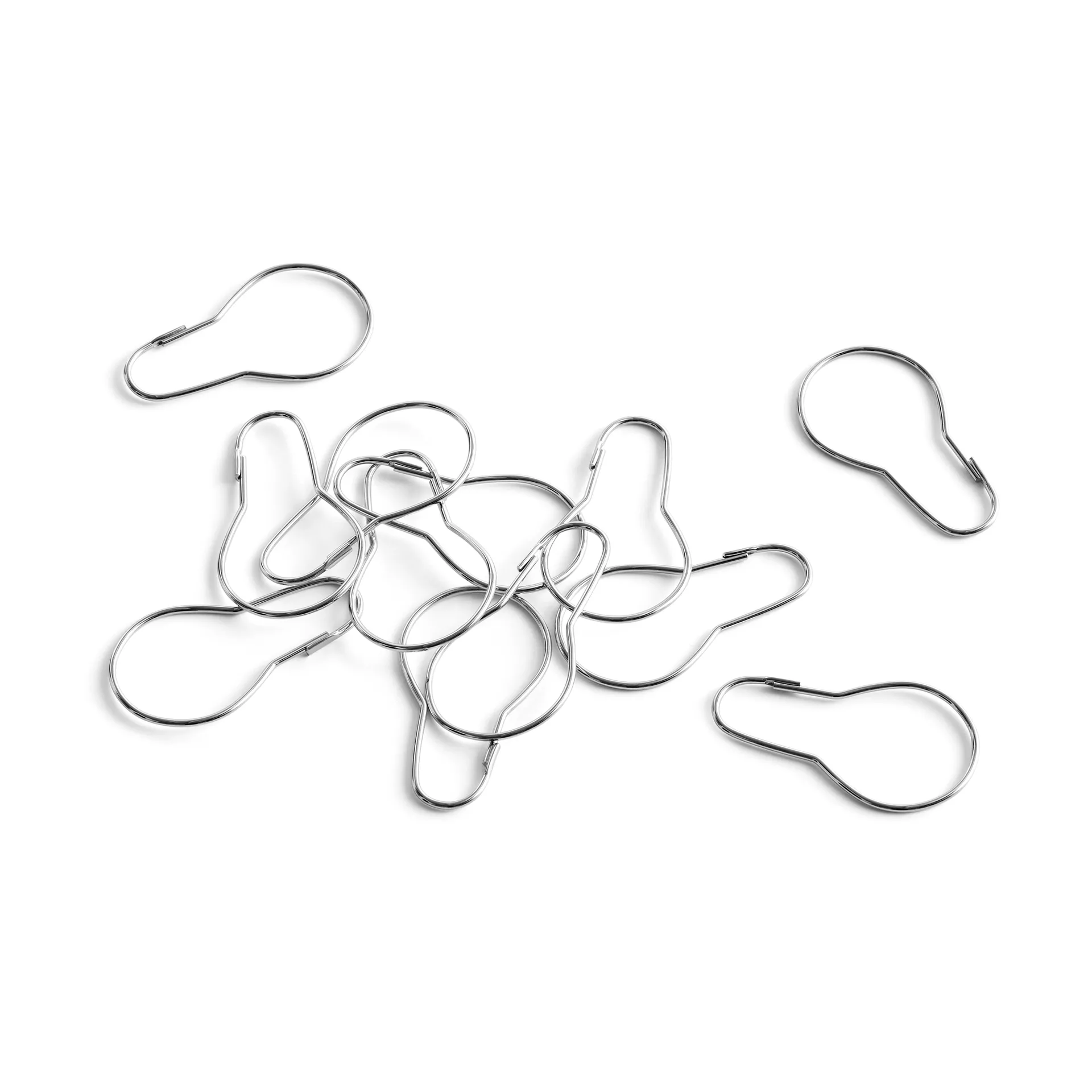 Gardinringar till duschdraperi 12-pack, Chrome HAY