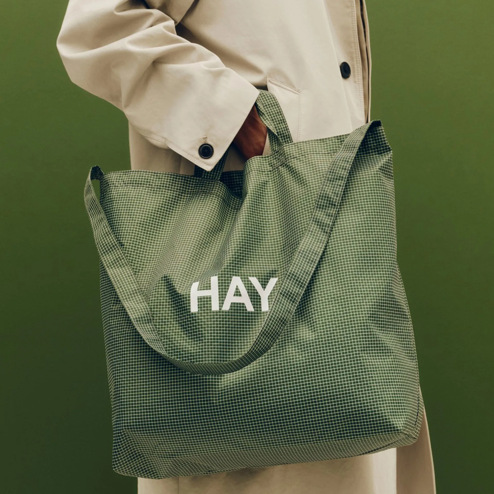 Grid Crossover Bag väska medium, Dark green, medium HAY