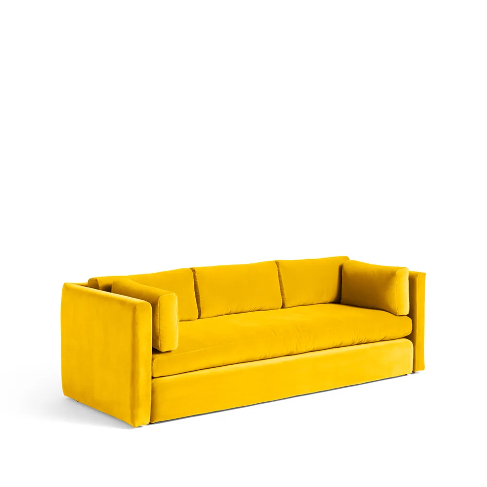 Hackney 3-sits soffa, tyg lola yellow HAY